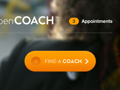OpenCoach Call To Action branding button call to action clean interface navigation opencoach simple ui ui design web design