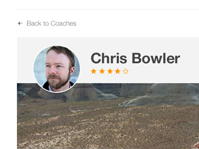 Coach Avatar avatar coaches design interface profile ratings ui ui design web design