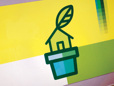 Houseplant exploration branding design focus lab green house icon leaf logo oxygen plants
