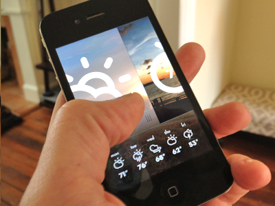 Slide to Tomorrow app app design branding design icons interface interface design ios iphone mobile ui ui design weather