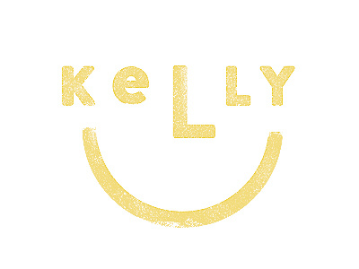 Kelly branding design focus lab fun happy icon kelly smile stamp texture