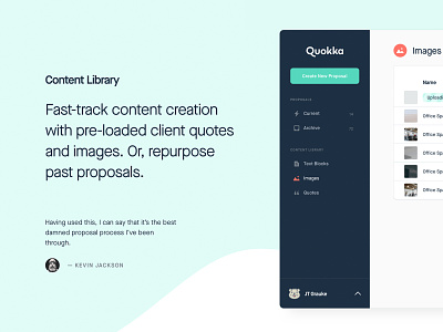 Quokka Content Library content library focus lab proposal propsals quokka save time speed