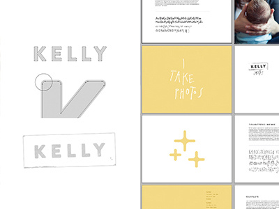 Kelly Branding Process artist branding clean design focus lab logo logo design photography texture typography