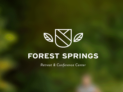 Forest Springs Logo branding clean crest design faith focus lab forest springs identity leaf logo logo design shield