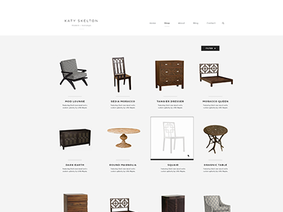 Products branding clean design focus lab furniture minimal simple skelton web design