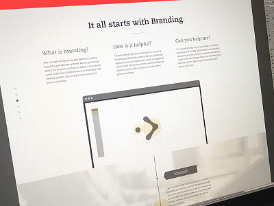 Services Page branding clean design focus lab new red services web design