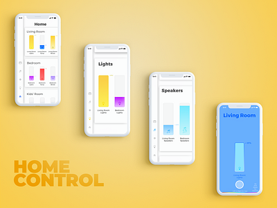 Home Control App control home home control lights sidebar sidebar navigation