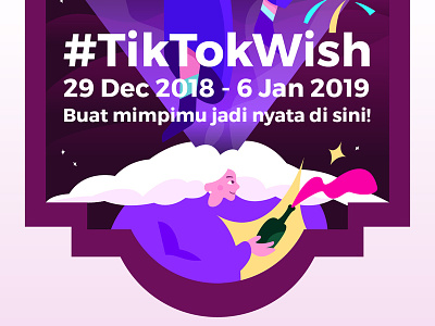 TikTok Wish / 2 app design illustrations