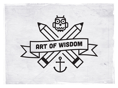 Art of Wisdom anchor art line owl wisdom