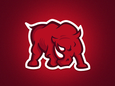 Rhino illustration logo rhino
