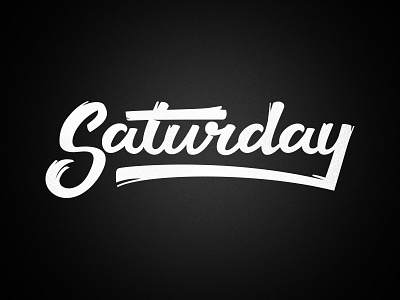 Saturday hand letter logo saturday