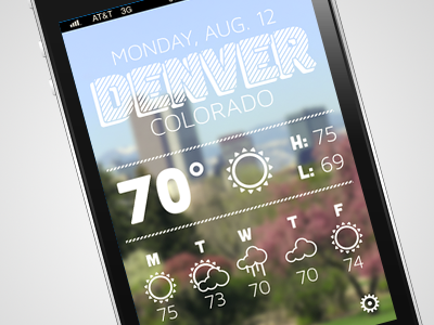 Clean Weather app ios ui weather