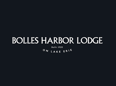 Unused Bolles Harbor Lodge wordmark