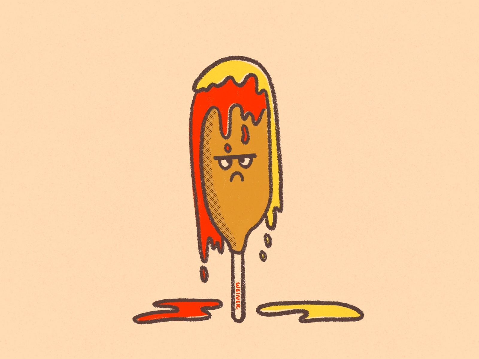 Grumpy Corndog by Jessica Lyon on Dribbble