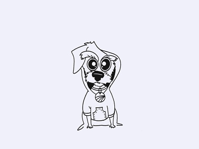 Dog Friend 2 animal animal portrait dog illustration line drawing mutt procreate sketch