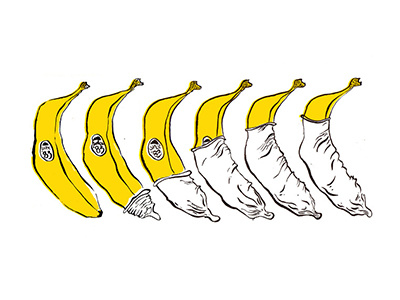 Banana Condom banana condom pen and ink safe sex sex yellow