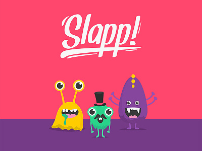 Cute little monster characters for an app