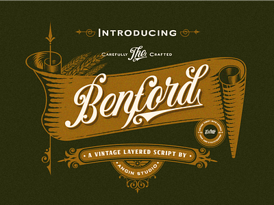 Benford Vintage Layered Script