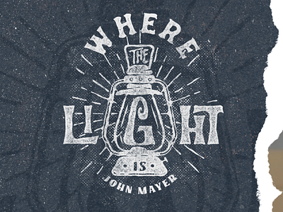 Where the Light is band calligraphy classic design digital display hand lettering handlettering illustration john mayer rough typography vector vintage
