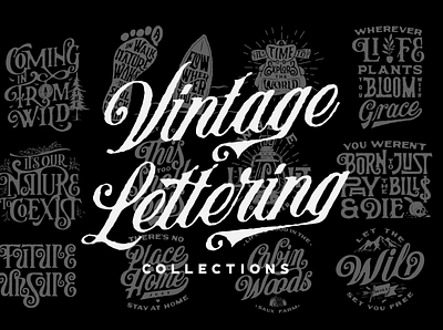 Vintage Lettering Collections classic design display font illustration lettering typedesign typeface typography vintage