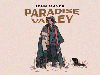 John Mayer "Paradise Valley" Illustration album design illustration john mayer lettering paradise valley typography vintage