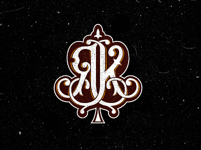 RK Monogram custom design lettering logo monogram