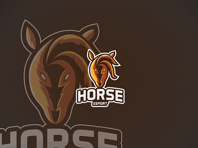 E-Sport Logo Horse custom design esport game logo