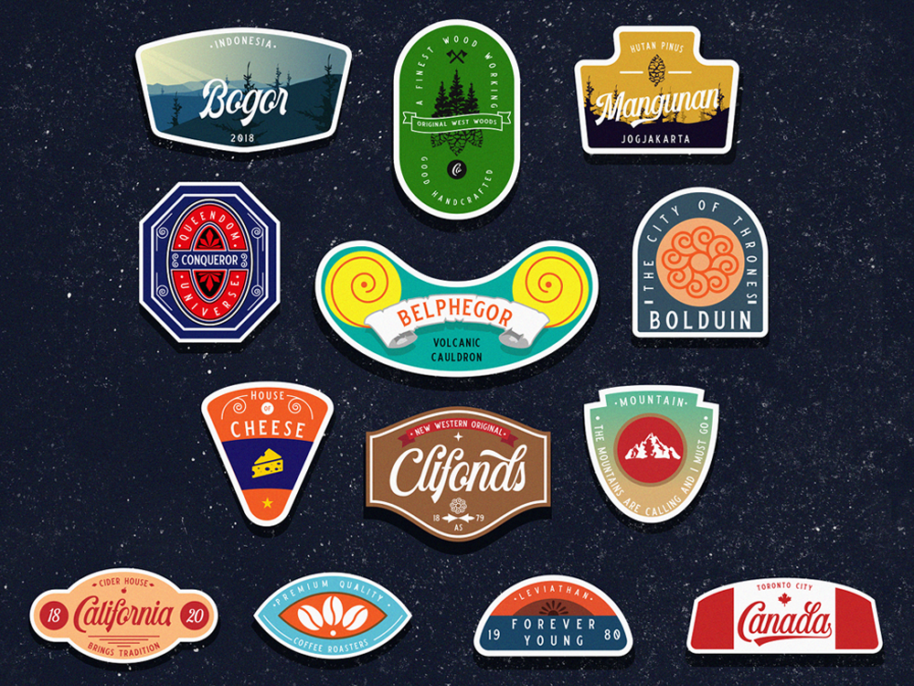 Sticker Badge Extras by David Novrian on Dribbble