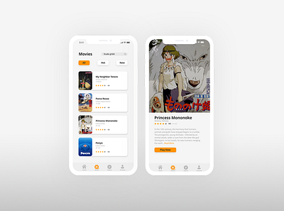 Movie Mobile App practice application mobile app movie app ui ui design user interface uxdesign