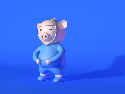 Shane 3d c4d character pig