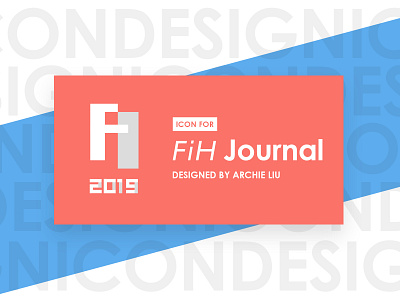 A logo designed for a journal "FiH" design fih icon logo