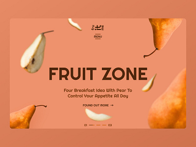 fruit zone concept clean design concept fruit homepage interface minimalistic pear ui web