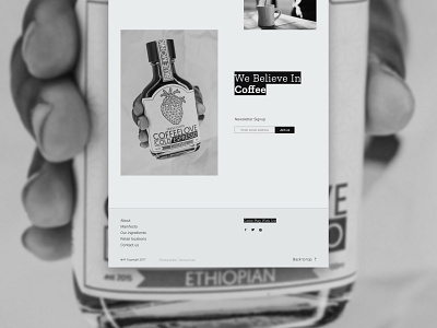 coffee and footer coffee concept design desktop drinks footer inspiration subscribe ui web webdesign