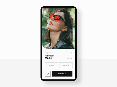 Sunglasses Shop – Item Page app concept design e commerce e commerce app ios sunglasses ui ux