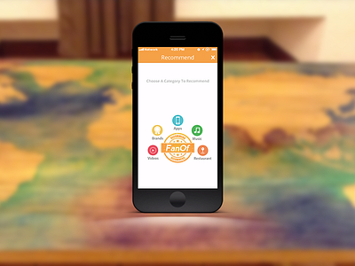 Recommend Screen Of Fanof Apps apps brands flat icons ios ios7 iphone music restaurant user interface video