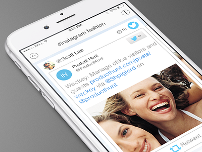 Social Feed Screens favorite follow ios iphone retweet share social trend twitter ui ux video.