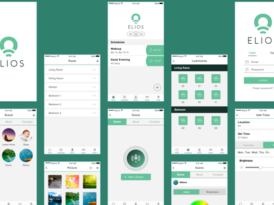 Elios Smartlite Application Design android apple color flat google icon ios iphone x music smartlite ui ux