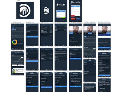 Dwalth Investment Apps android apple finance flat flat design google graph investemtn ios ios 10 iphone questionaries tax transactions ui ux