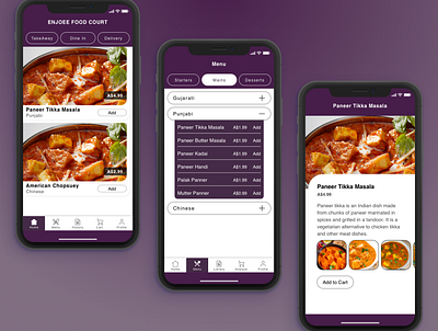 Enjoee Food Court apple flat food icons ios iphone menu restaurant ui user interface