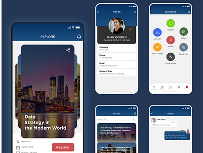 Cio Global Forum Design for iOS and Android android apple flat google icons ios iphone ui user interface ux