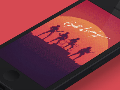 Get Lucky iPhone Wallpaper album cd cover daft punk get lucky illustration iphone pixel vector wallpaper