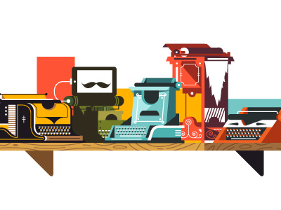 Typewriters illustration typewriter vector