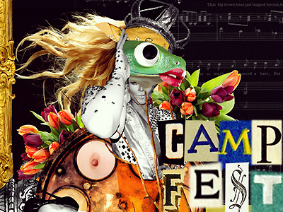 Camp Fest art collage illustration poster