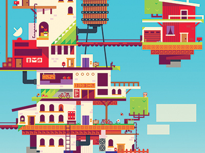Fez city fez illustration vector village