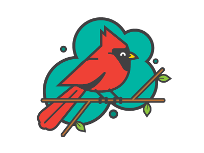 Cardinal bird black cardinal illustration red vector