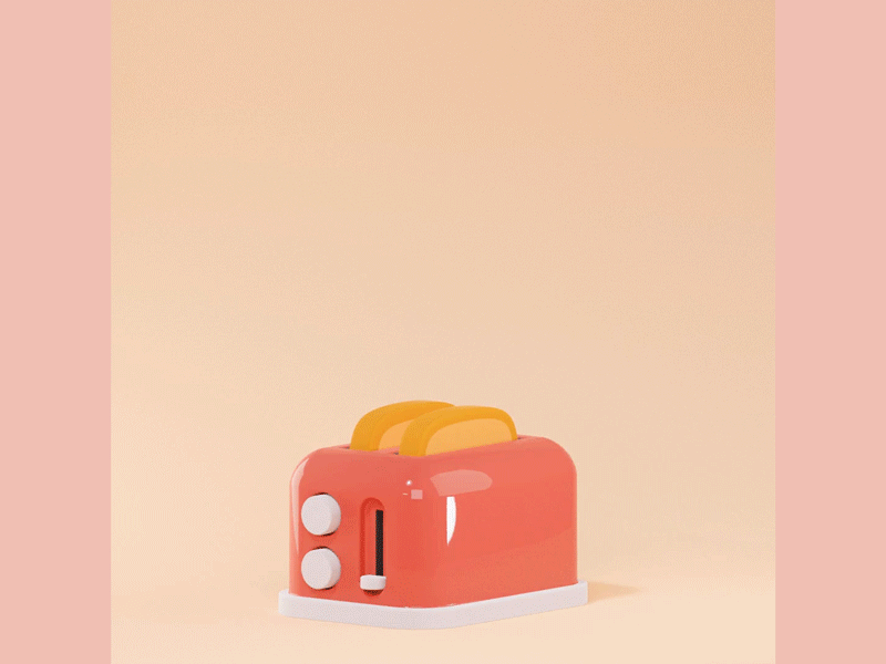 Toast! 3d 3d animation 3d art 3d illustration animation illustration motion graphics toaster