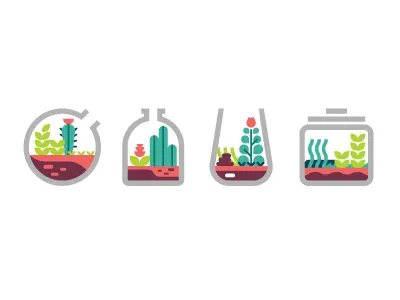 Terrariums icon illustration terrarium vector