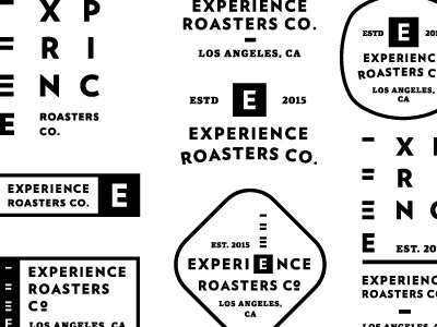 Experience Roasters coffee experience logo logotype vector