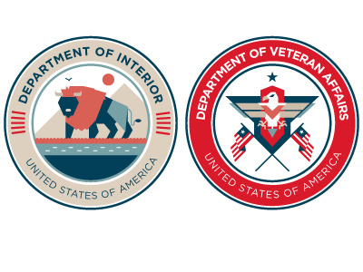 Even More Departments badges department illustration interior seals vector veteran