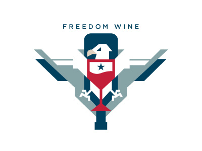 Freedom Wine Pt Deux freedom illustration logo playoffs vector wine